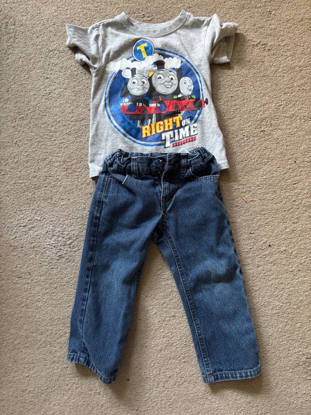 5 for $25!! Thomas & Friends Grey and Red Logo T-Shirt